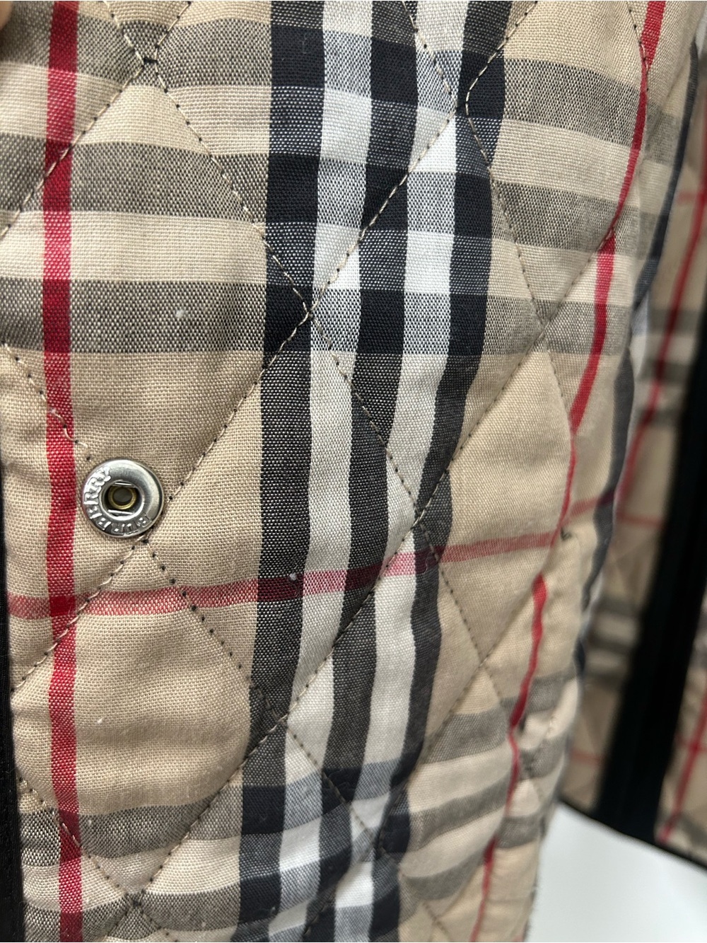 Vintage Authentic BURBERRY London Classic Nova Check Diamond Quilt Jacket Sz M - Picture 10 of 14